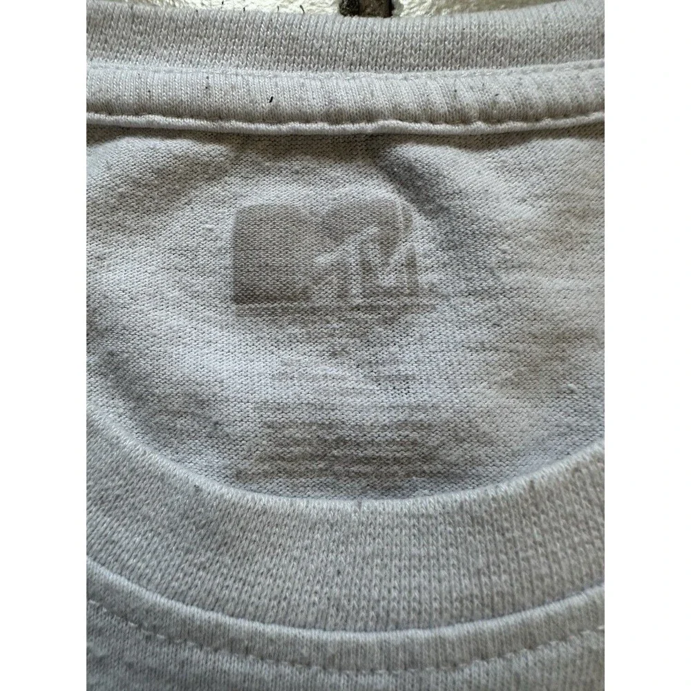 MTV Spring Break Y2K Flag Logo Tee Trashed Distressed South Beach Size Large